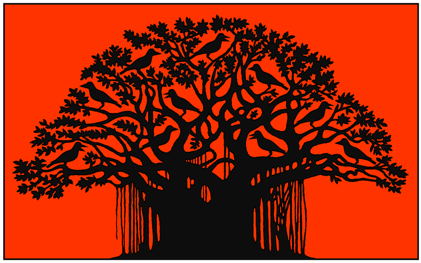 Banyan tree, myna birds animation by John S. Pritchett
